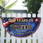 Nom personnalisé 250 ans de liberté 1776-2026 Drapeau en demi-cercle vétéran