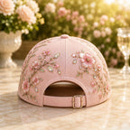 Casquette de baseball rose colibri floral pour le cancer du sein