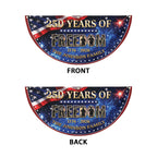 Nom personnalisé 250 ans de liberté 1776-2026 Drapeau en demi-cercle vétéran
