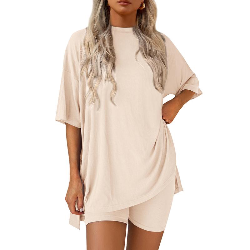Oversized Top & Biker Shorts Lounge Set