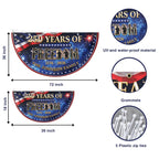Nom personnalisé 250 ans de liberté 1776-2026 Drapeau en demi-cercle vétéran