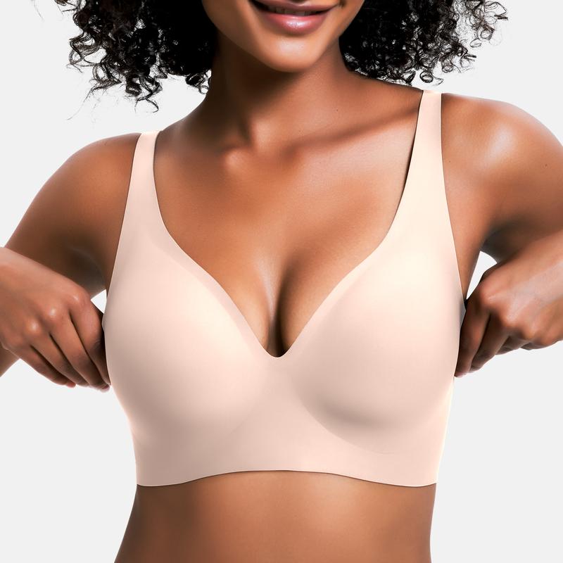 Soutien-gorge push-up sans fil sans couture pour femme