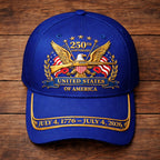 Casquette de baseball imprimée Rétro 250e Anniversaire de l'Indépendance Américaine
