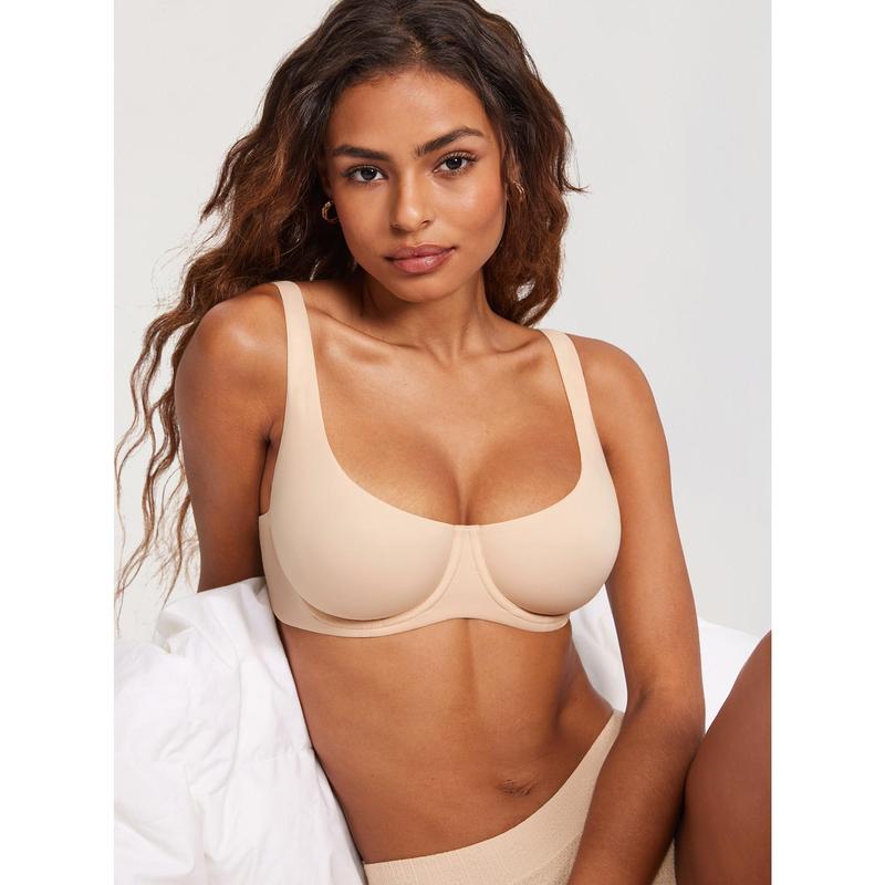 Soutien-gorge balconnet à armatures non doublé pour femme