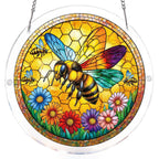 Attrape-soleil abeille lumineuse-Art acrylique pour fenêtre
