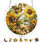 Attrape-soleil lumineux en acrylique « Murmures de tournesol »