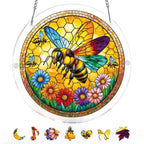 Attrape-soleil abeille lumineuse-Art acrylique pour fenêtre