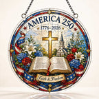 Ornement de suspension casse-tête acrylique 250e anniversaire de l'Amérique | Décoration patriotique attrape-soleil de fenêtre 1776-2026