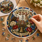 Décoration suspendue en acrylique America 250 – Ornement patriotique attrape-soleil 1776–2026
