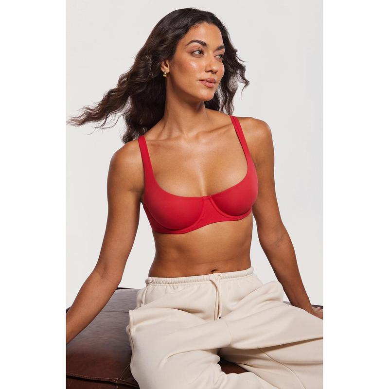 Soutien-gorge balconnet à armatures non doublé pour femme