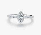 Bague de fiançailles en joaillerie fine taille marquise