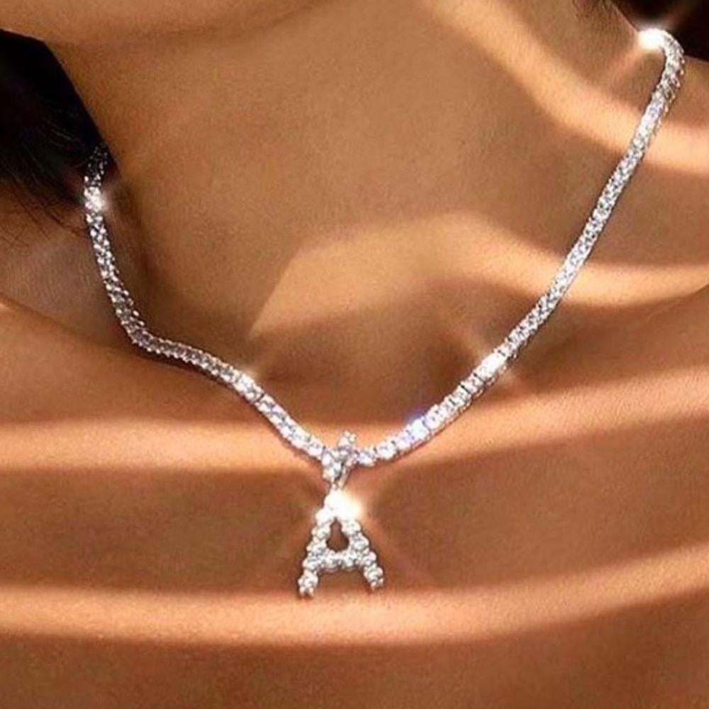 Tennis Initial Necklace