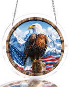 Attrape-soleil lumineux Ailes de la Liberté – Art en acrylique pour fenêtre