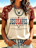 Women's Vintage Western Faith Print T-Shirt