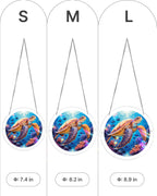 Attrape-soleil lumineux tortue marine – Décoration de fenêtre en acrylique
