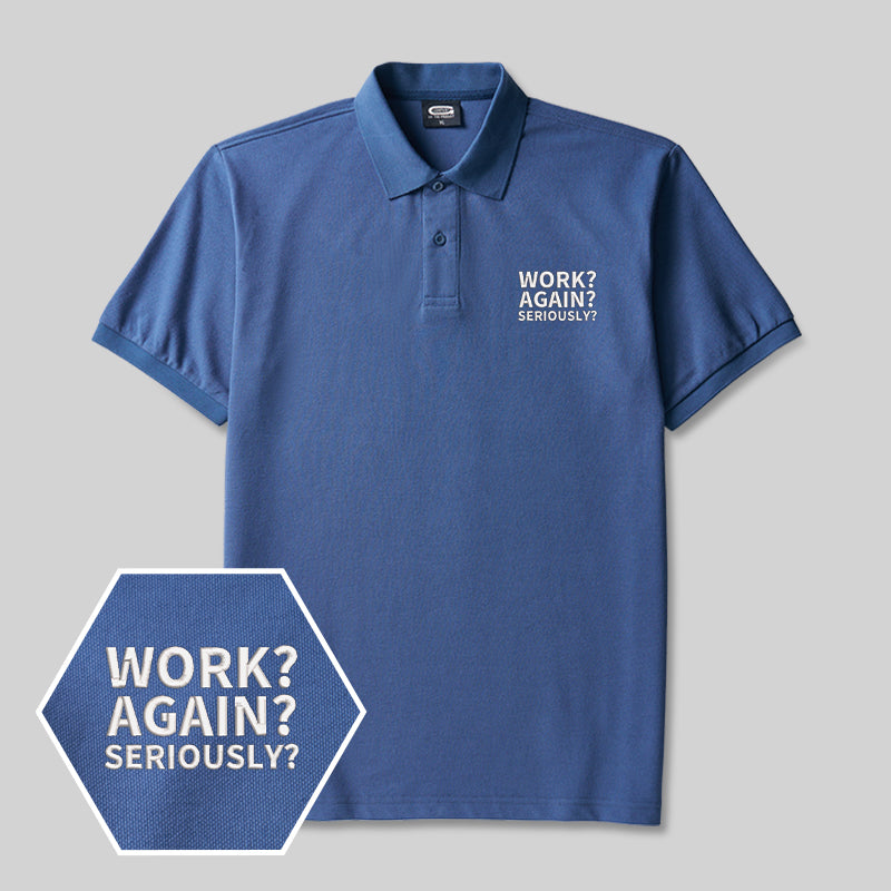 Le boulot ? Encore ? Sérieusement ? Polo brodé geek
