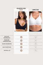 Soutien-gorge sans couture sans armatures push-up décolleté en V profond à coussinets en gel
