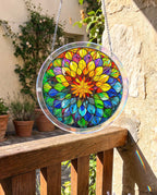 Attrape-soleil en acrylique Mandala Fleur du spectre