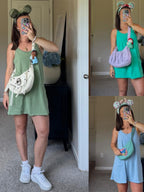 Mini-robe athlétique avec short intégré