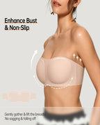 Soutien-gorge bandeau sans couture et sans armatures pour femme | Sans bretelles et antidérapant