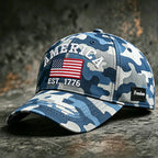 Casquette de Baseball Décontractée avec Imprimé Camouflage Rétro