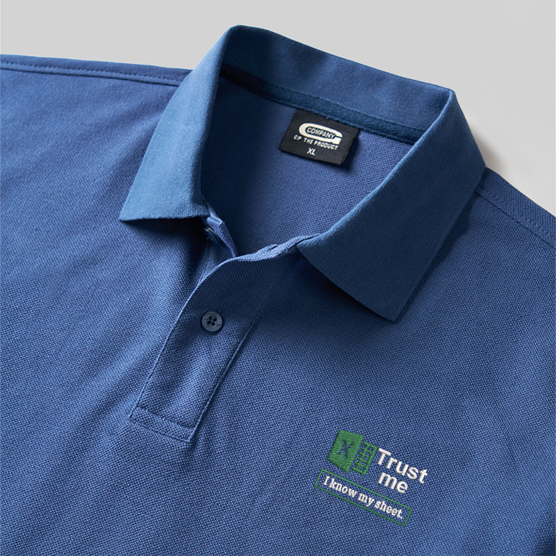 Trust Me Geek Embroidered Polo Shirt