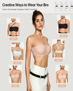 Soutien-gorge bandeau sans couture et sans armatures pour femme | Sans bretelles et antidérapant