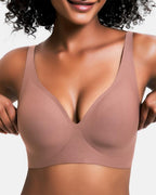 Soutien-gorge push-up sans fil sans couture pour femme