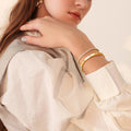 Tennis Chain Bracelet Cuff Set