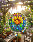 Attrape-soleil en acrylique Mandala Fleur du spectre