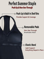 Débardeur dos nageur à col en V avec soutien-gorge intégré