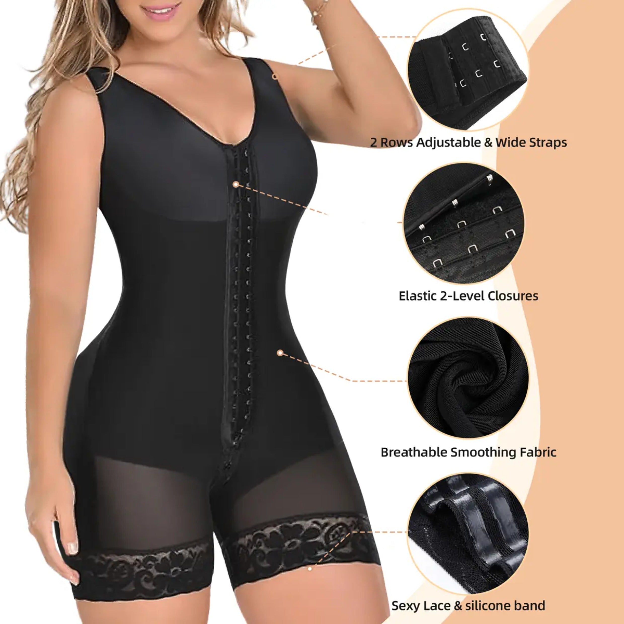 Women's Full Body Shapewear Bodysuit | Tummy Control Butt Lifter