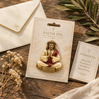Épingle de foi Jésus – Broche chrétienne inspirante « N'aie pas peur, je suis avec toi »