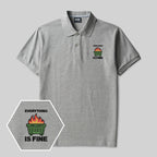 Polo brodé « Everything’s on Fire Geek »
