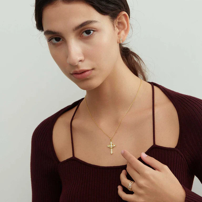 Cross & Crown of Thorns Necklace