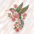 Broche Colibri en Fleurs