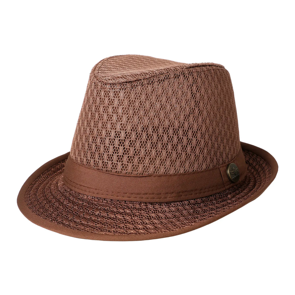 Men's Breathable Mesh Fedora Hat – Lightweight Summer Trilby