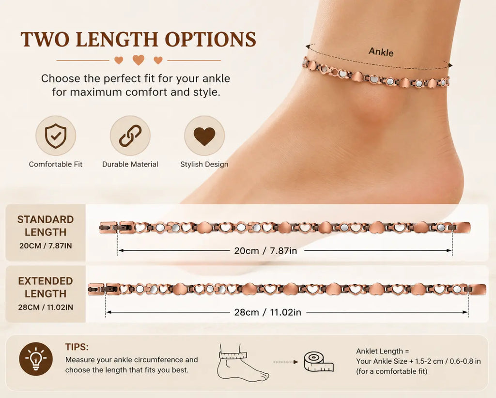 Magnetic Therapy X-Link Anklet & Bracelet for Men & Women