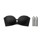 Soutien-gorge sans bretelles à double boucle avant pour femme | Soutien-gorge sans armature anti-glisse et maintien complet