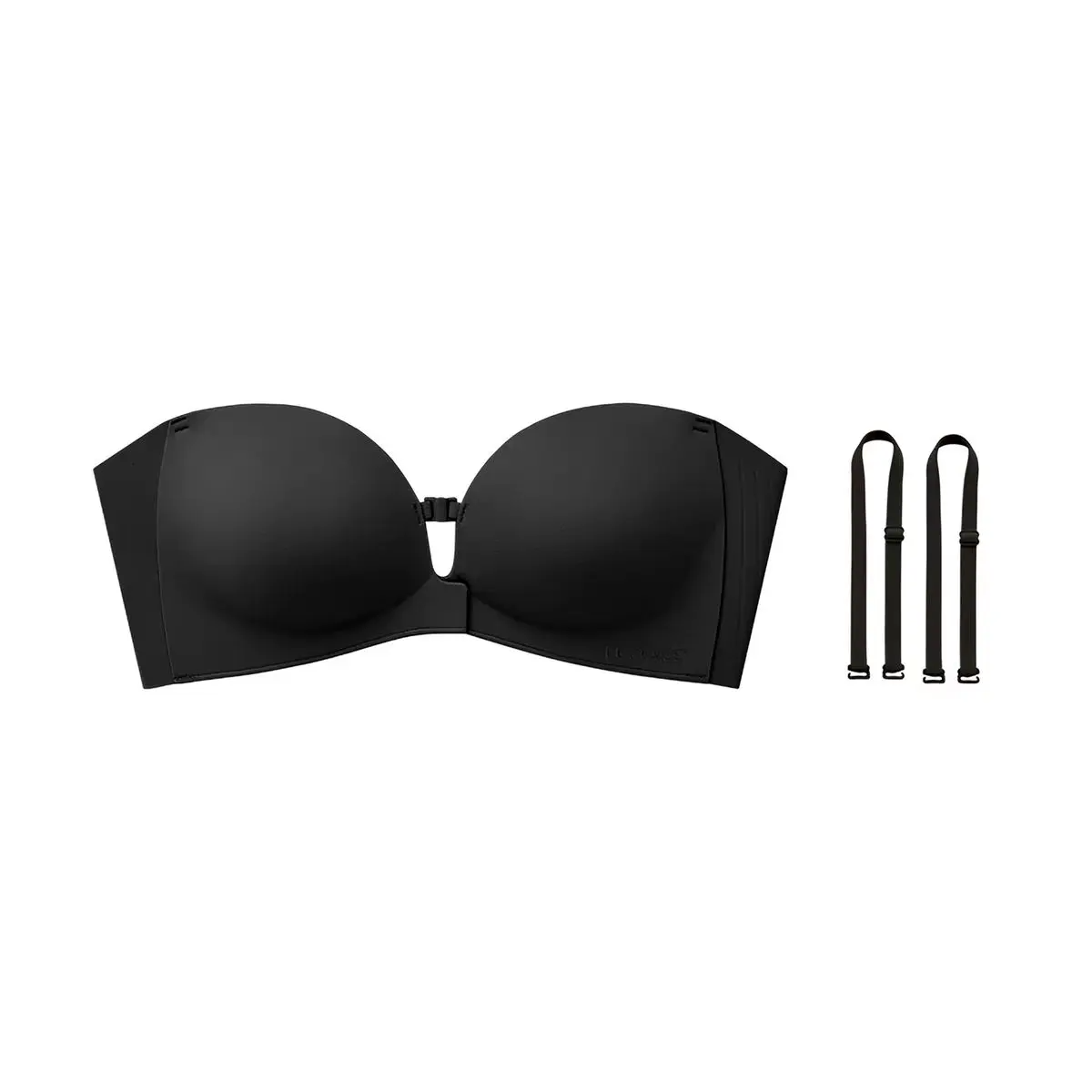 Soutien-gorge sans bretelles à double boucle avant pour femme | Soutien-gorge sans armature anti-glisse et maintien complet