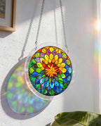 Attrape-soleil en acrylique Mandala Fleur du spectre