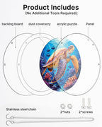 Attrape-soleil lumineux tortue marine – Décoration de fenêtre en acrylique