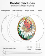 Coccinelle sur Margueritte Capteur de Lumière-Art de Fenêtre en Acrylique