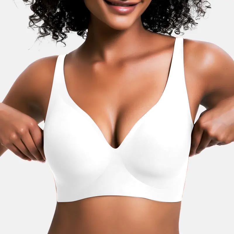 Soutien-gorge push-up sans fil sans couture pour femme