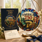 Décoration à suspendre pour puzzle en acrylique America 250 – Attrape-soleil patriotique 1776-2026 pour fenêtre