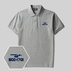 Polo brodé geek de vaisseau spatial de science-fiction