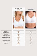 Soutien-gorge en maille à col en V sans armatures, avec maintien et effet liftant