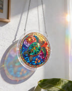 Attrape-lumière en verre teinté tortue de mer – Art de fenêtre en acrylique