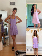 Mini-robe athlétique avec short intégré