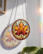 Attrape-soleil lumière d'érable - Art de fenêtre en acrylique